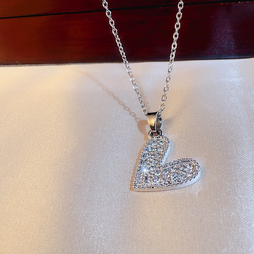 钛钢项链 【C63】精美时尚love爱心项链气质百搭经典精致项链