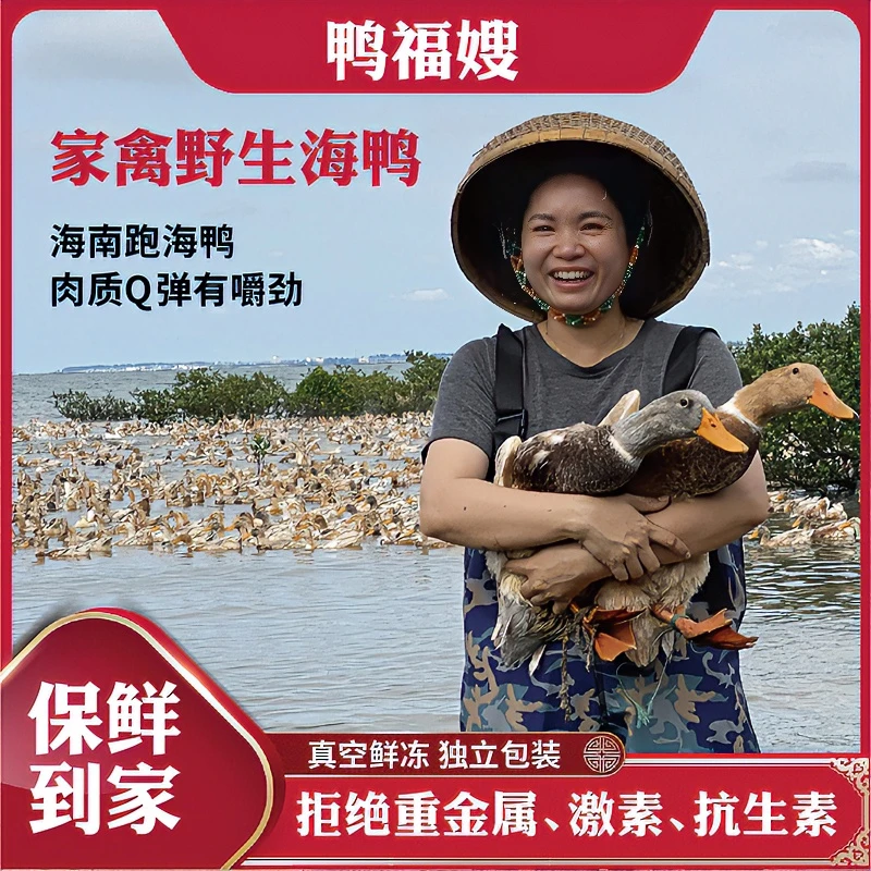 鸭福嫂【航空冷链发货】海南跑海肉鸭 海南海边散养 1500g