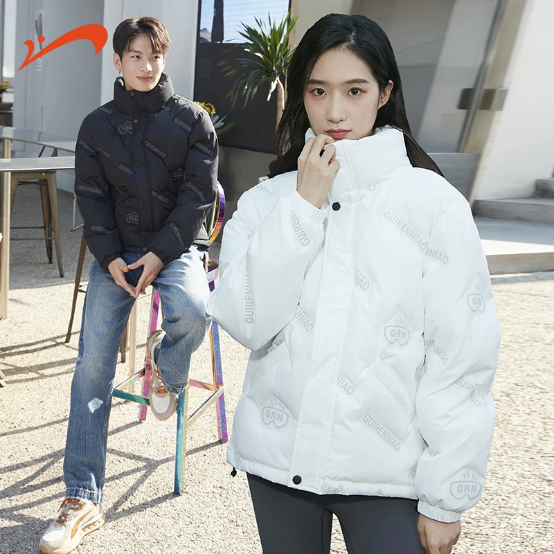 23冬季新款情侣时尚潮流印花百搭立领保暖杜邦棉服3418201G