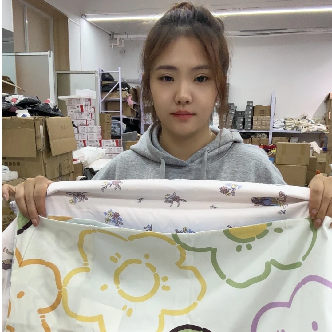 48×76厘米纯棉尾单枕套花色随机