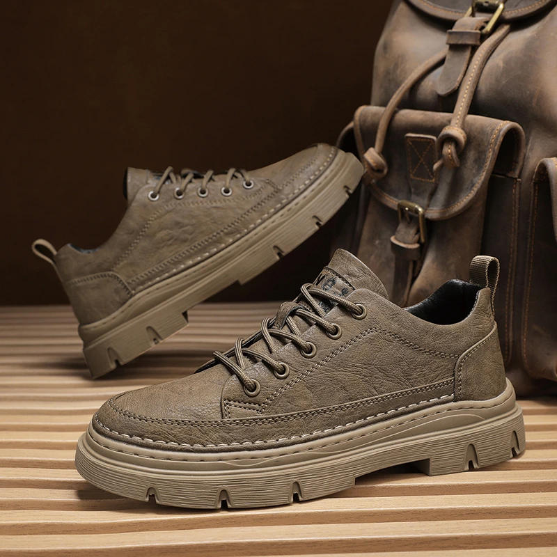 【小扬哥 推荐】领跑马丁靴男低帮年新款秋季耐磨男士英伦工装