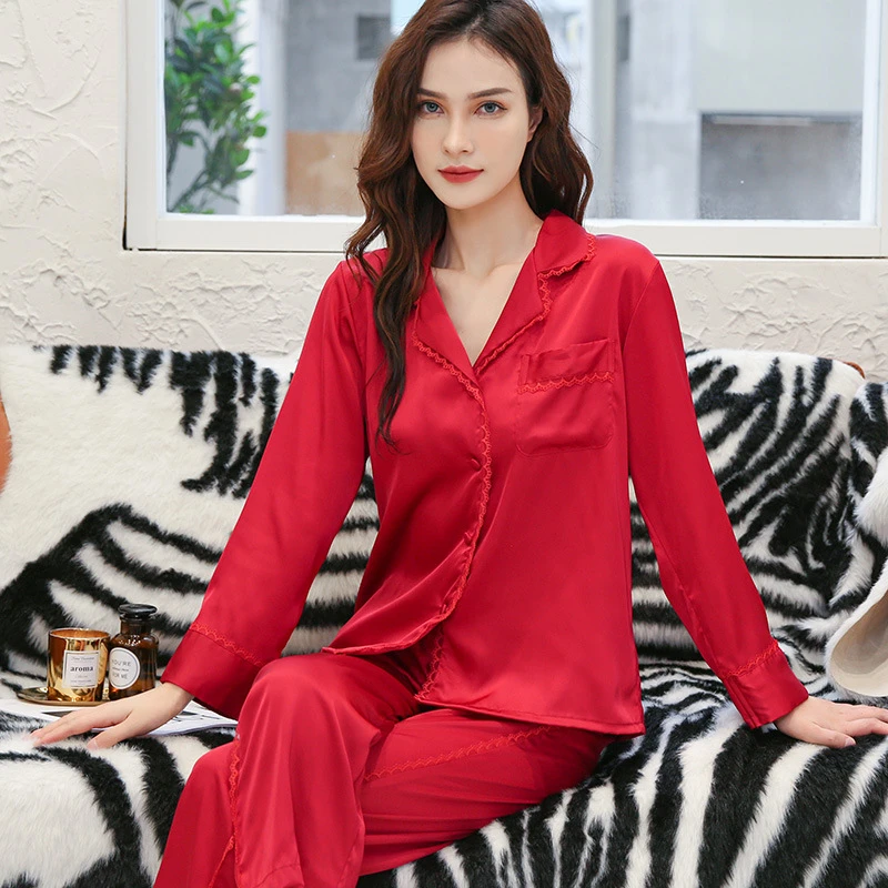 253新款冰雪丝女士家居服睡衣高级感春夏套装