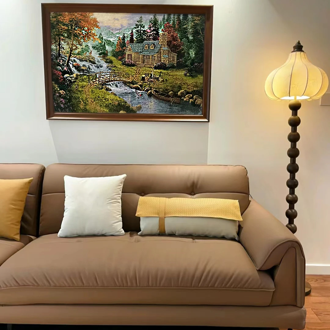 手工编织 羊毛加丝艺术挂毯