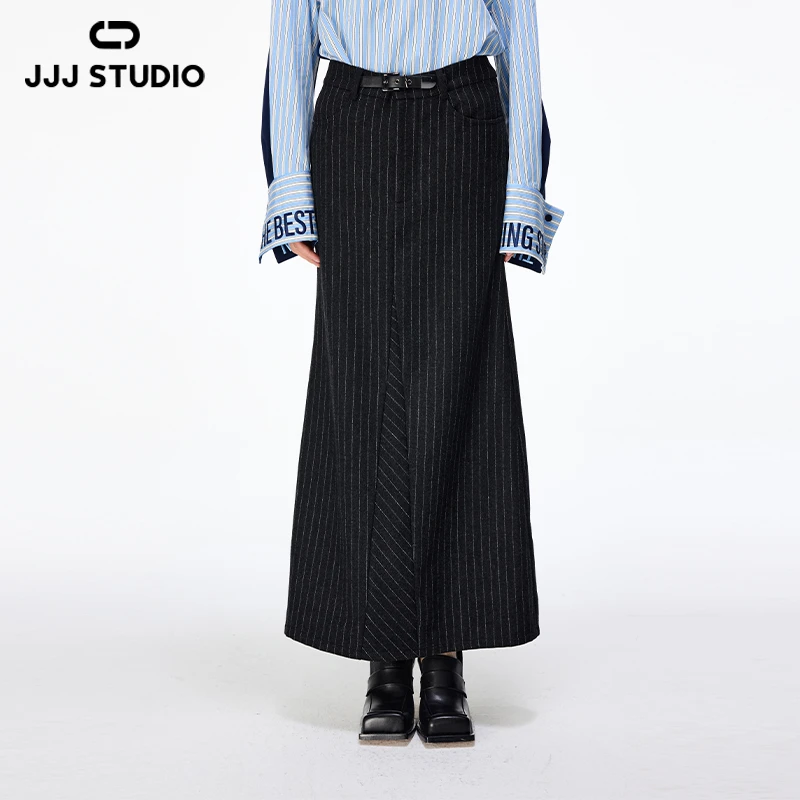 JJJ STUDIO 灰色半裙休闲半身裙JUWSW1Q322