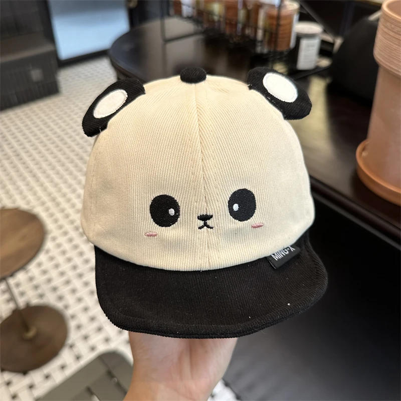 宝宝帽子春秋款可爱超萌婴儿运动帽男童棒球帽熊猫软萌儿童防晒潮