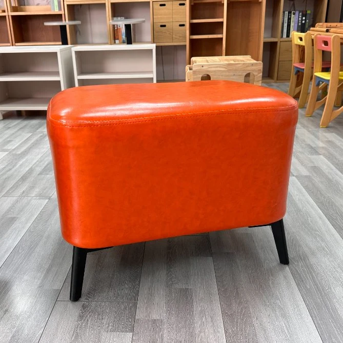 轻奢油蜡皮凳家用沙发凳时尚坐墩客厅儿童茶几换鞋凳梳妆凳