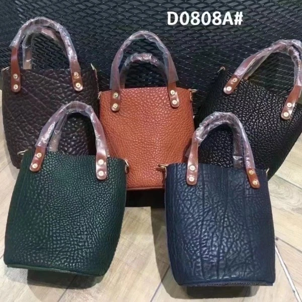 传缩纹大象纹头层牛皮水桶包时尚潮流百搭休闲文艺单肩斜挎手提包