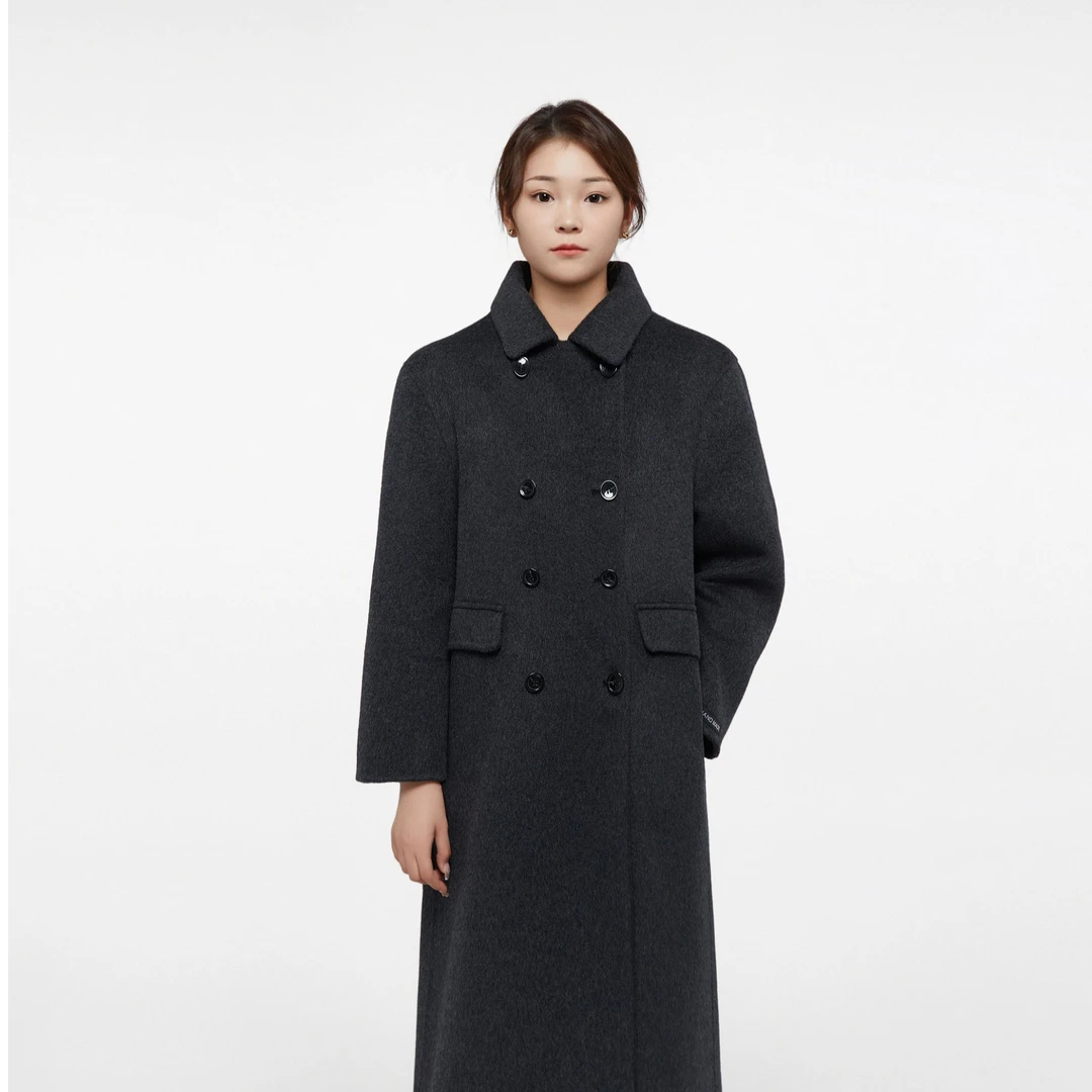 未制《MaybeUrpd》 优雅永恒 羊毛大衣 双面呢大衣中长款 WZ-6605