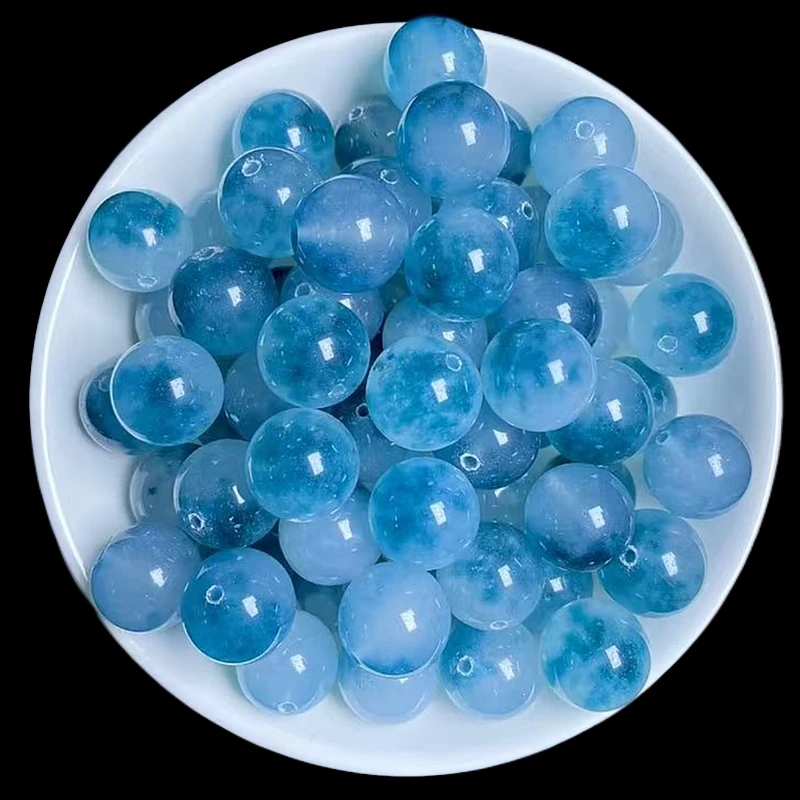 散珠天然蓝飘花14mm 5颗(多样性发货)G014