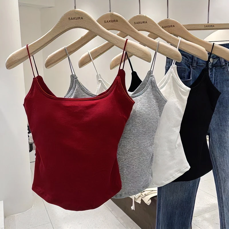 辣妹露背小吊带背心女外穿夏季性感打底内搭短款美背上衣潮