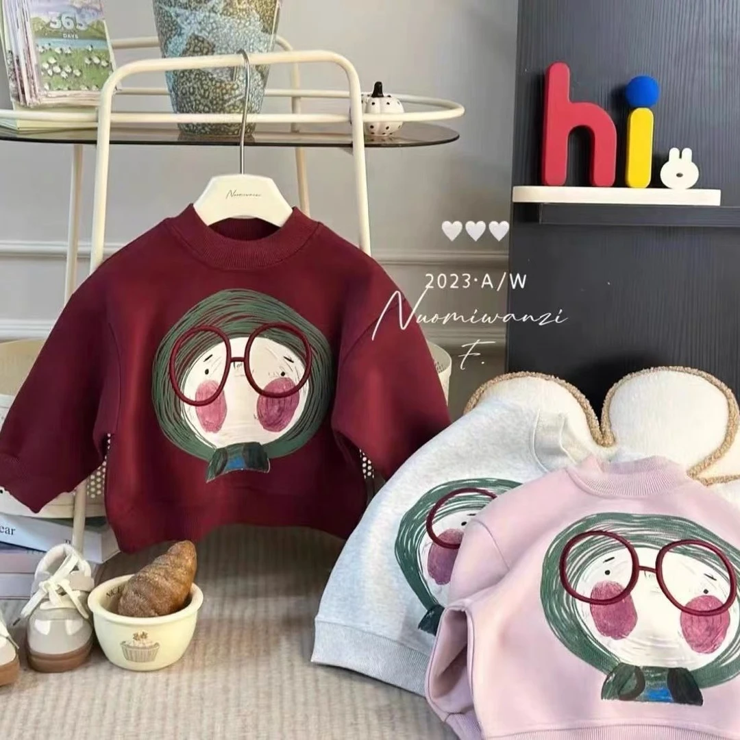 辰baby女童卫衣秋季2025新款中小儿童装女小童秋冬装上衣打底衫加