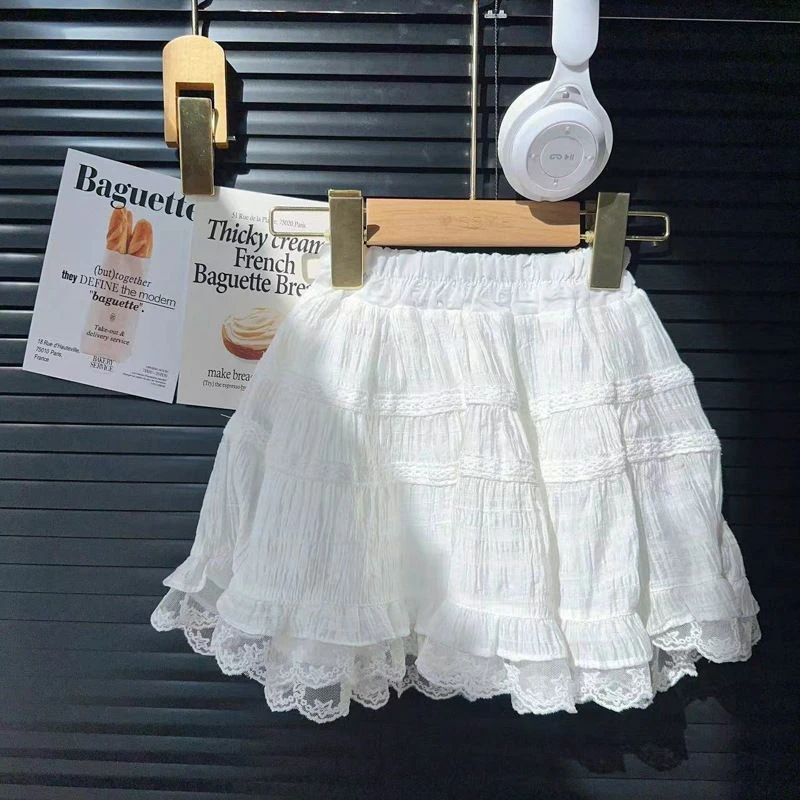 辰辰北鼻女童夏季套装2025新款洋气女宝卡通印花吊带背心蕾丝半身