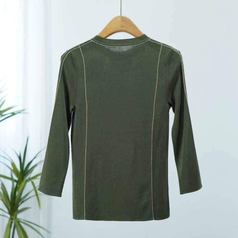 曼系列  Z1368  女装时尚撤柜针织衫绿色