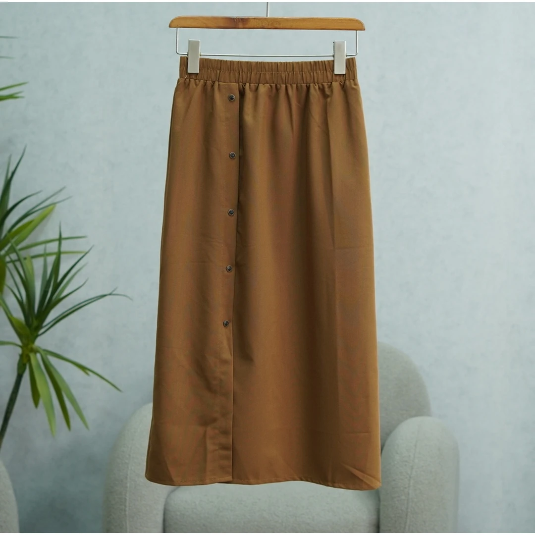 Shi系列    S302   女装简约时尚单排扣长裙咖啡色2213030