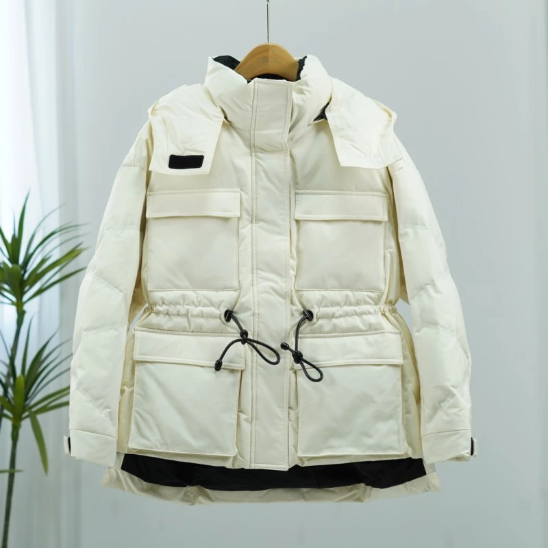 歌系列   WO-482   女装时尚撤柜秋冬羽绒服米白色W51168