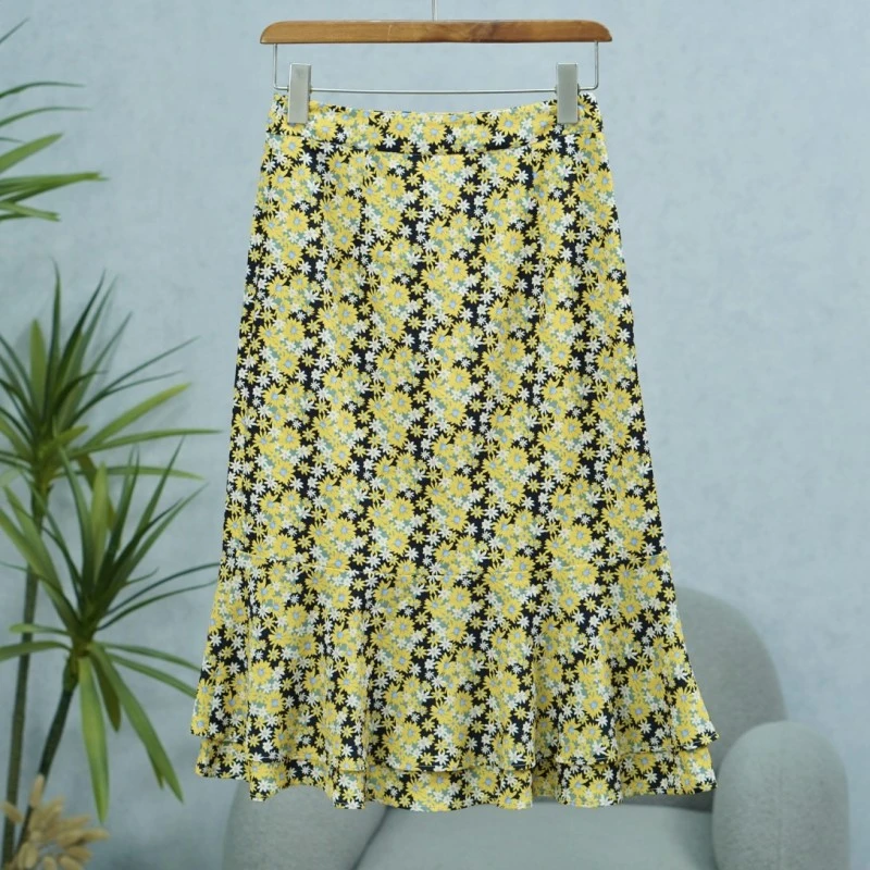 LI丽系列  Z1332  女装时尚撤柜碎花半身裙浅黄65152021