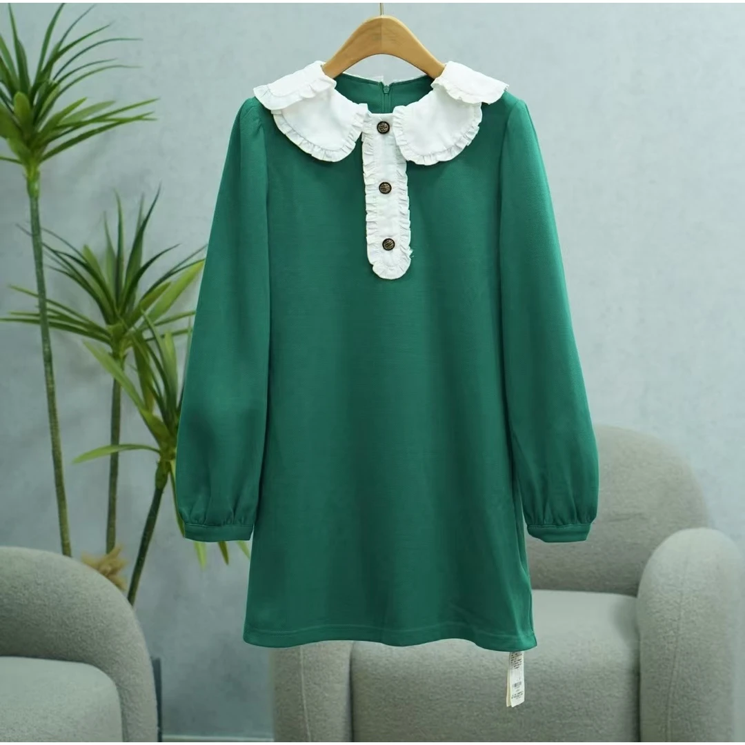 枺系列    WZ921-1   女装简约时尚直筒连衣裙绿色D1121028