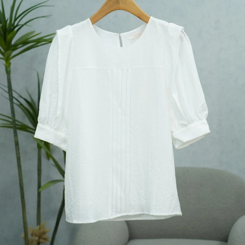 咏系列   Y622   女装时尚撤柜上衣小衫米白B3130103