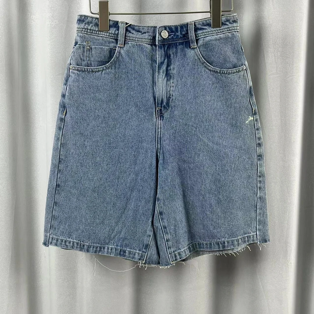 O系列   O-111   女装时尚撤柜休闲夏季五分牛仔裤牛仔蓝