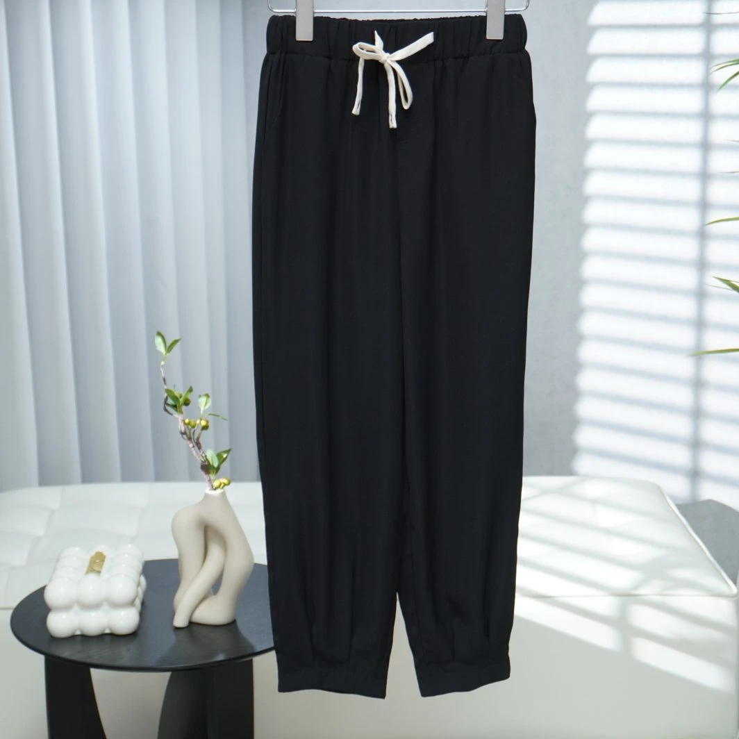 麦系列   S144   女装时尚撤柜休闲裤子黑色B227250077000