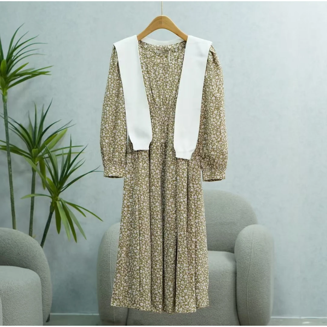 枺系列  WZ1331-1   女装简约时尚连衣裙花布D131078