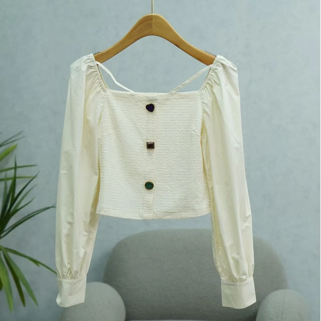 枺系列   WZ986   女装时尚撤柜上衣小衫杏色A5324003