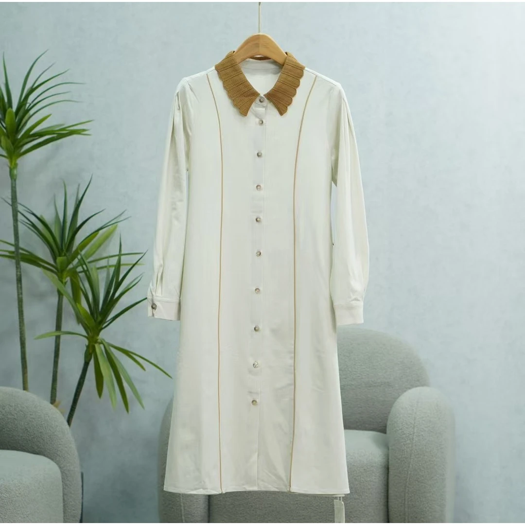 枺系列   WZ981   女装简约时尚连衣裙杏色D1321003