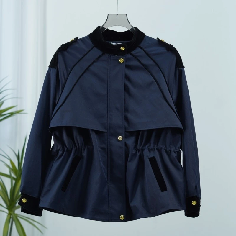 设计师系列  O-546  女装时尚撤柜短外套藏青LD3208