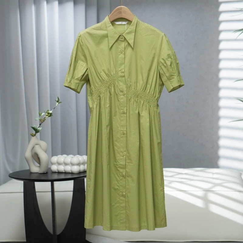 咏系列   E438   女装时尚撤柜短袖连衣裙缤纷绿B3652705