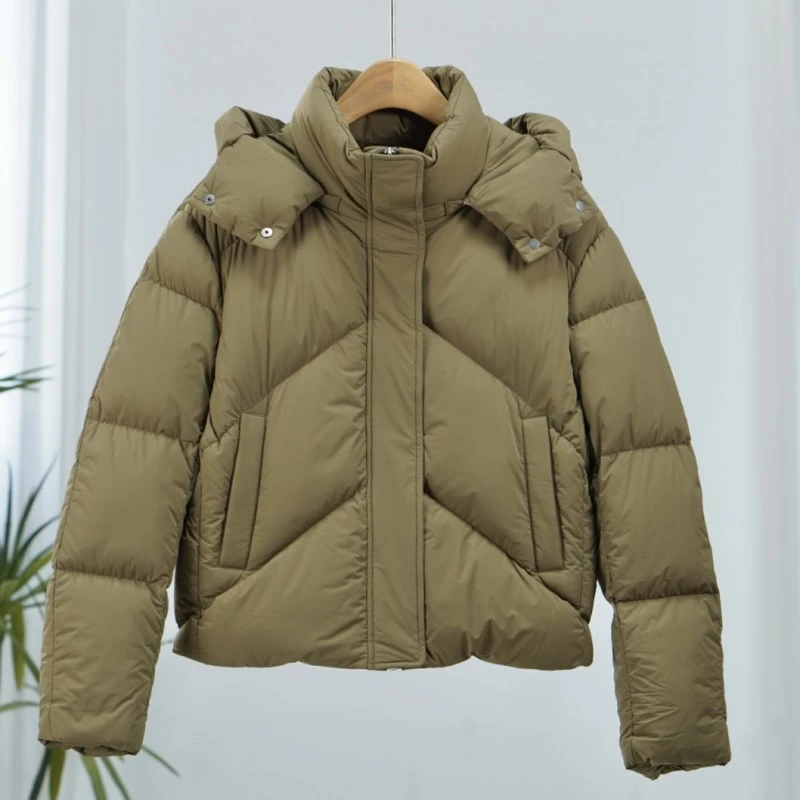 玖系列  F057   女装时尚撤柜秋冬羽绒服咖啡JTDD03341