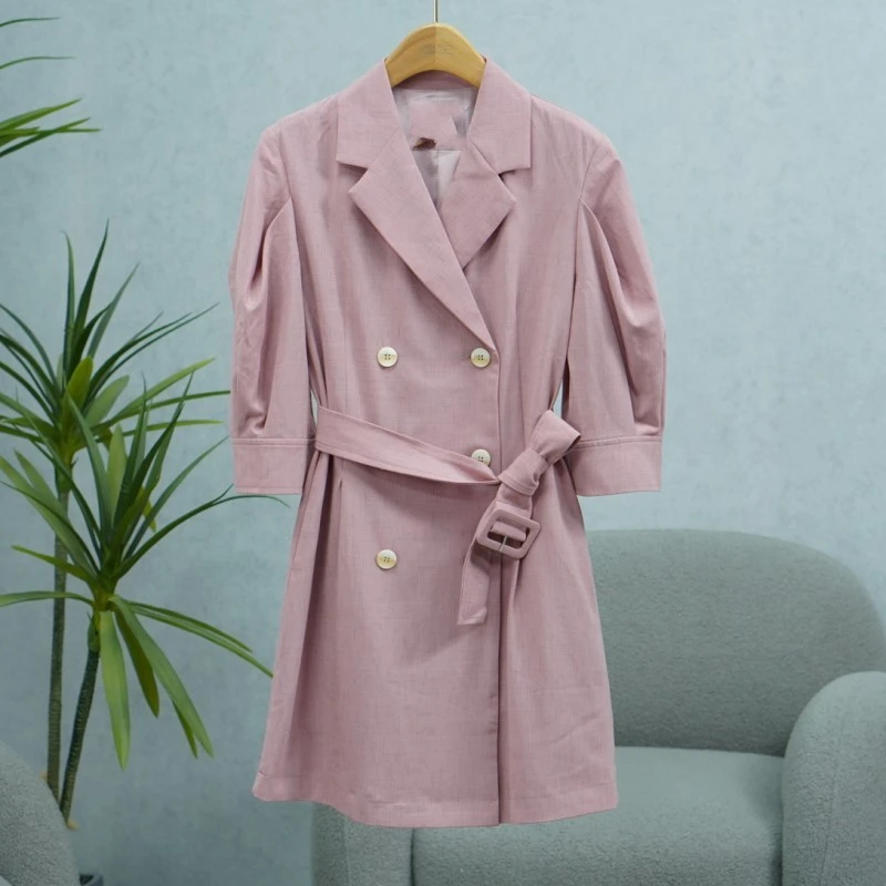 LI丽系列  Z909   女装时尚撤柜西装连衣裙粉色