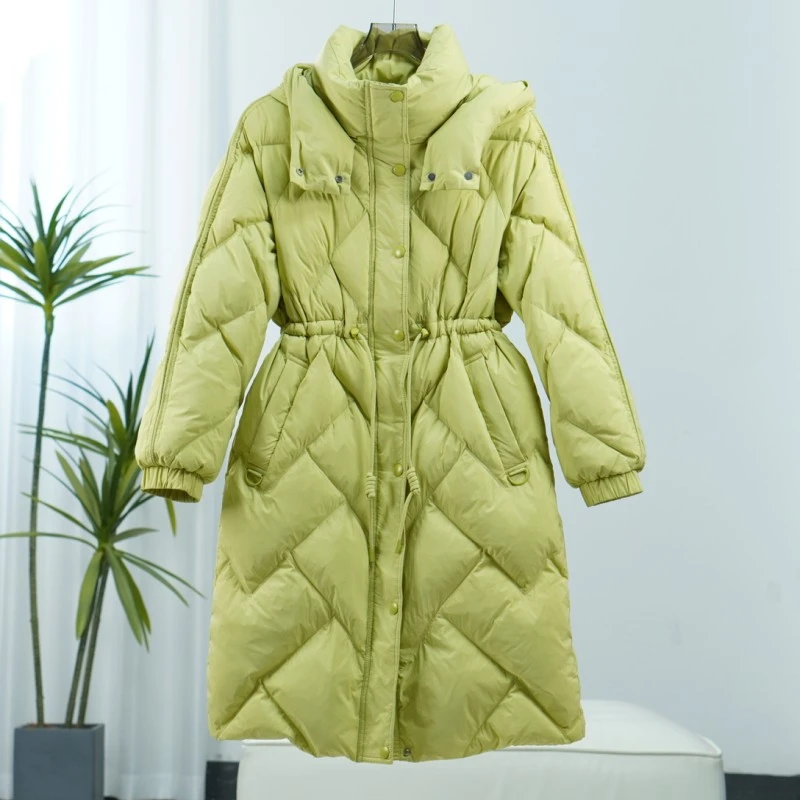 玖系列  WF143  女装时尚撤柜秋冬羽绒服牛油果绿