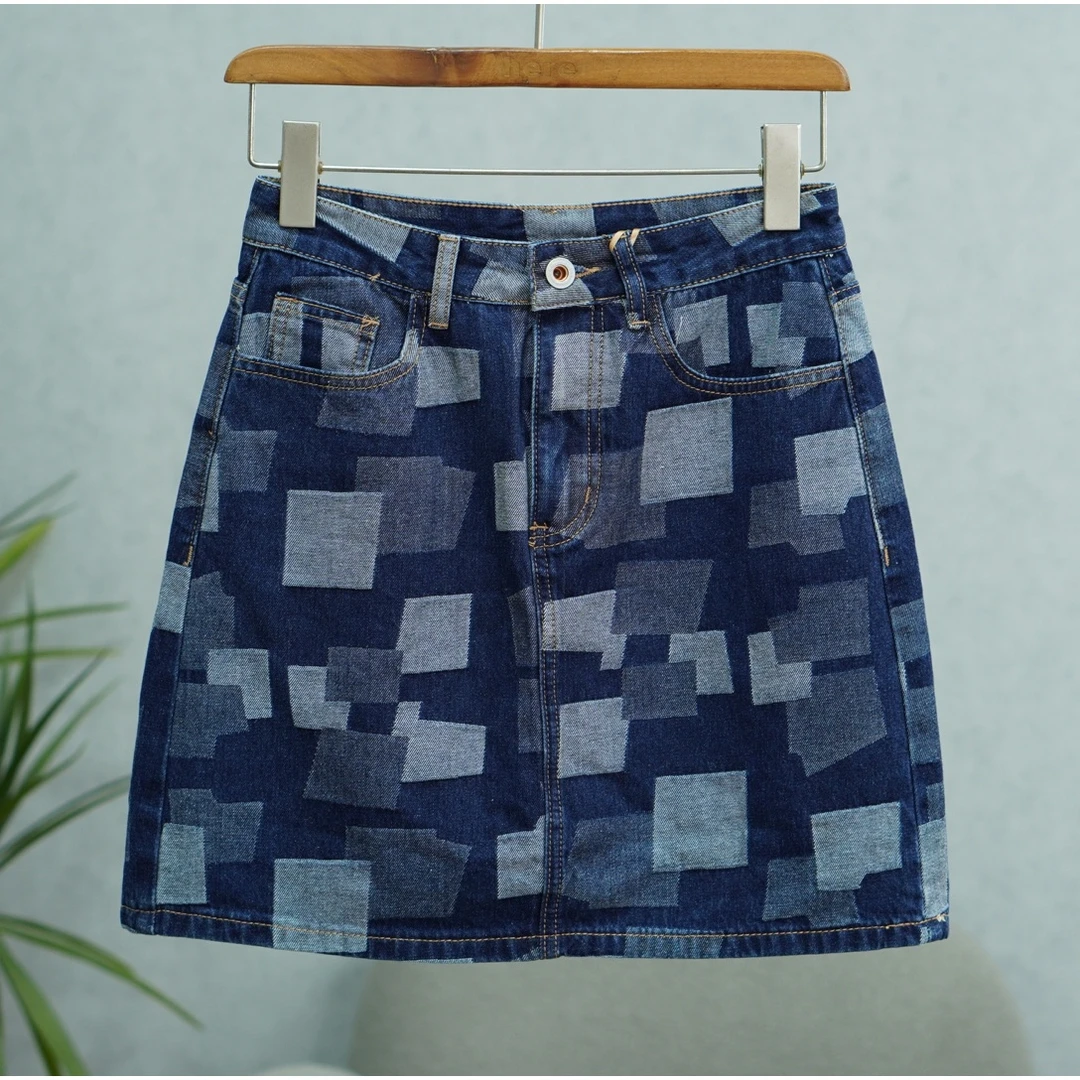 Shi系列   S208  女装简约时尚牛仔短裙藏青2231632