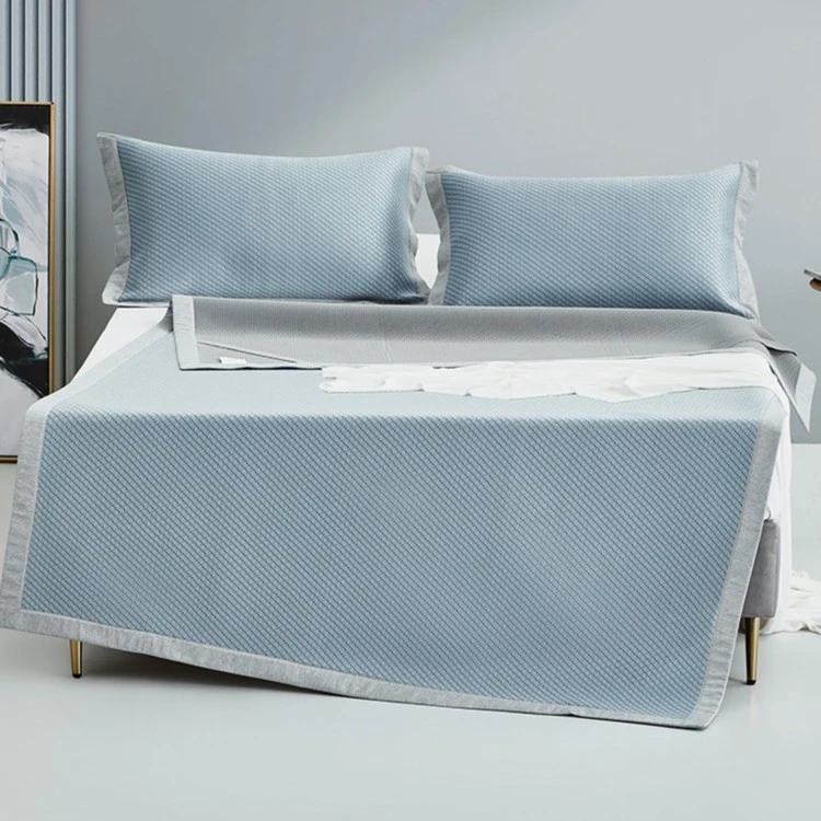 梦洁家纺 沁语提花冰丝席三件套：凯特