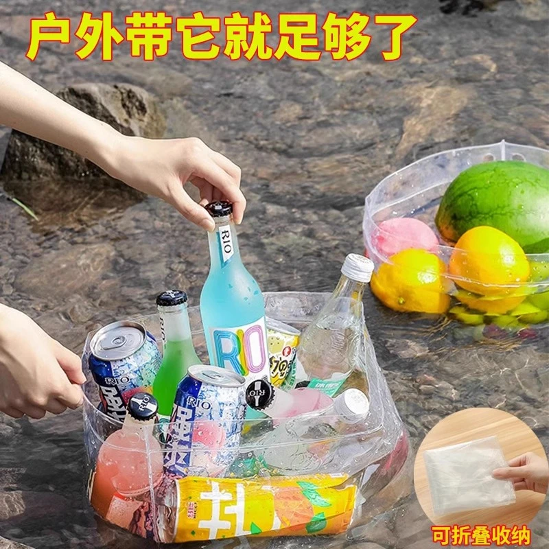 【可折叠水盆】旅行户外出差透明洗脸盆洗漱盆储水桶野炊水果篮便