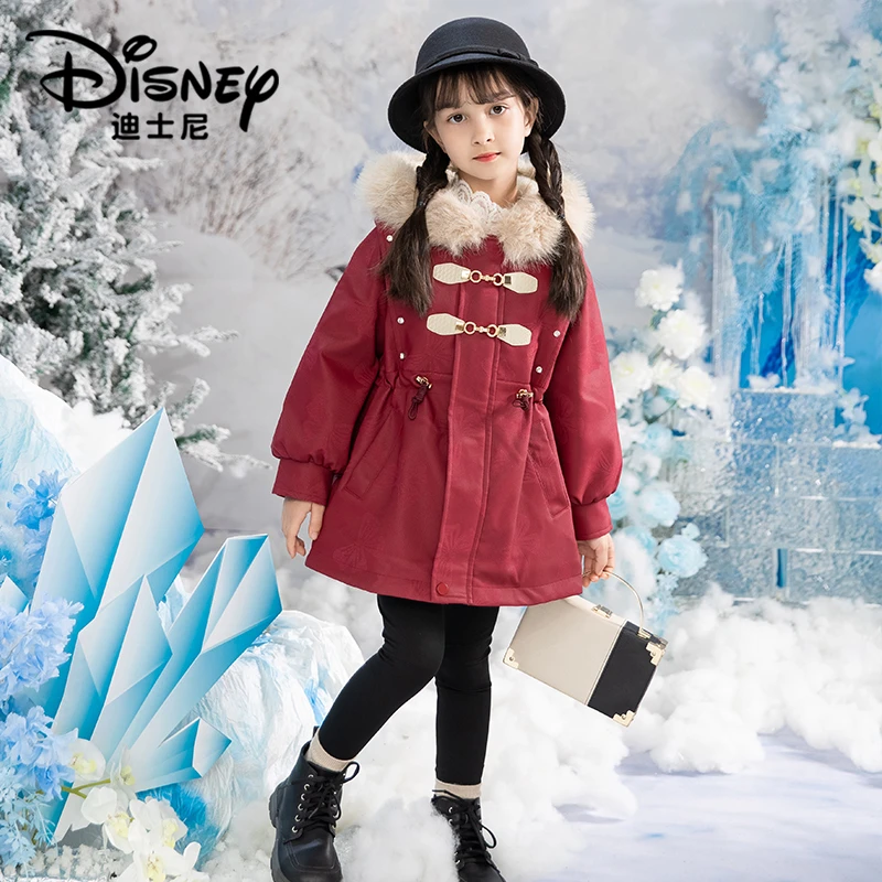 【LX】Disney/迪士尼女童冬新款中长款日常休闲加厚派克服XCE4PJ133