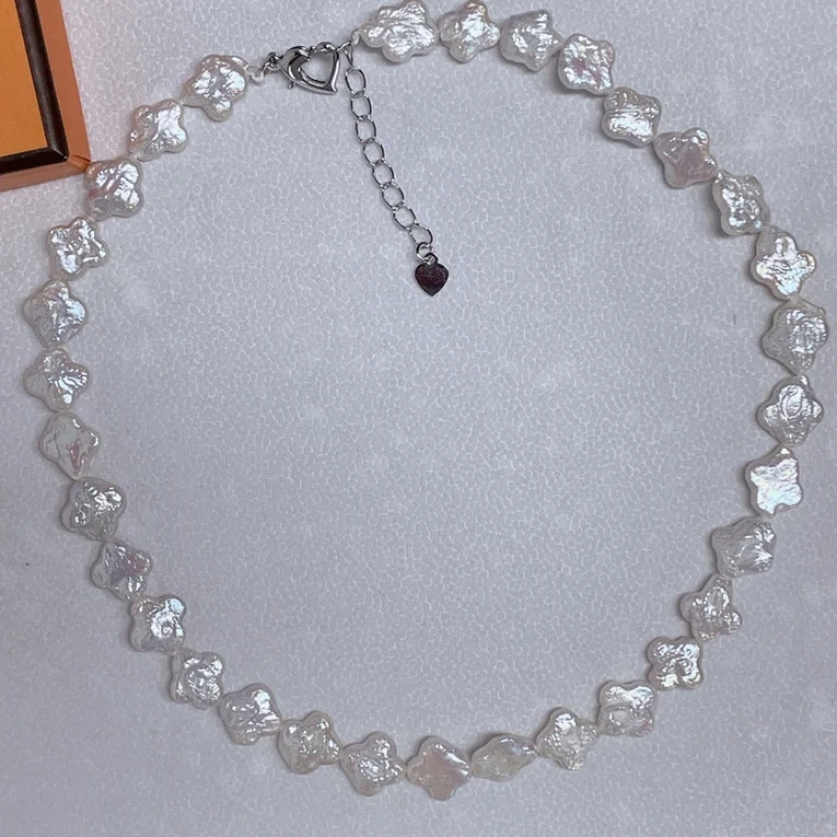 天然淡水珍珠3071# 时尚气质四叶草珍珠项链