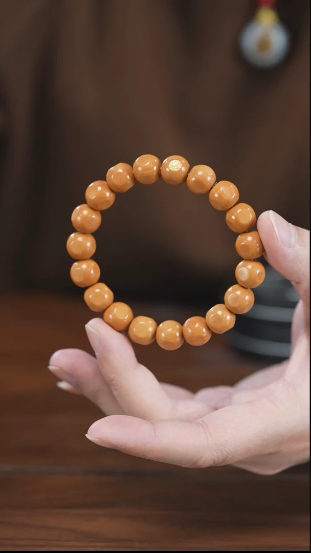 【闪购商品】猴头核桃手串单金标六方11+