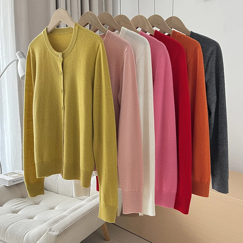 特！超细美丽诺羊毛！全毛36支！羊毛无缝一体针织开衫 W4529  F123