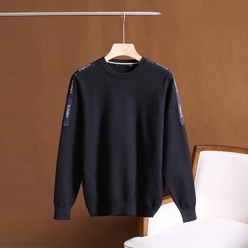 特！加密不易变型！好穿圆领休闲针织衫毛衣 W7793 男装 C4