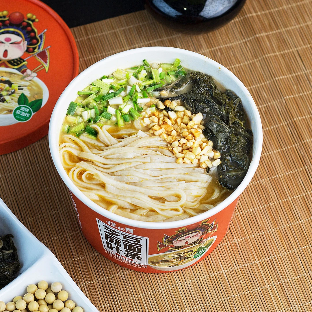 程校长芝麻叶豆面条河南特产方便面杂面条糊汤面桶装速食清真泡面