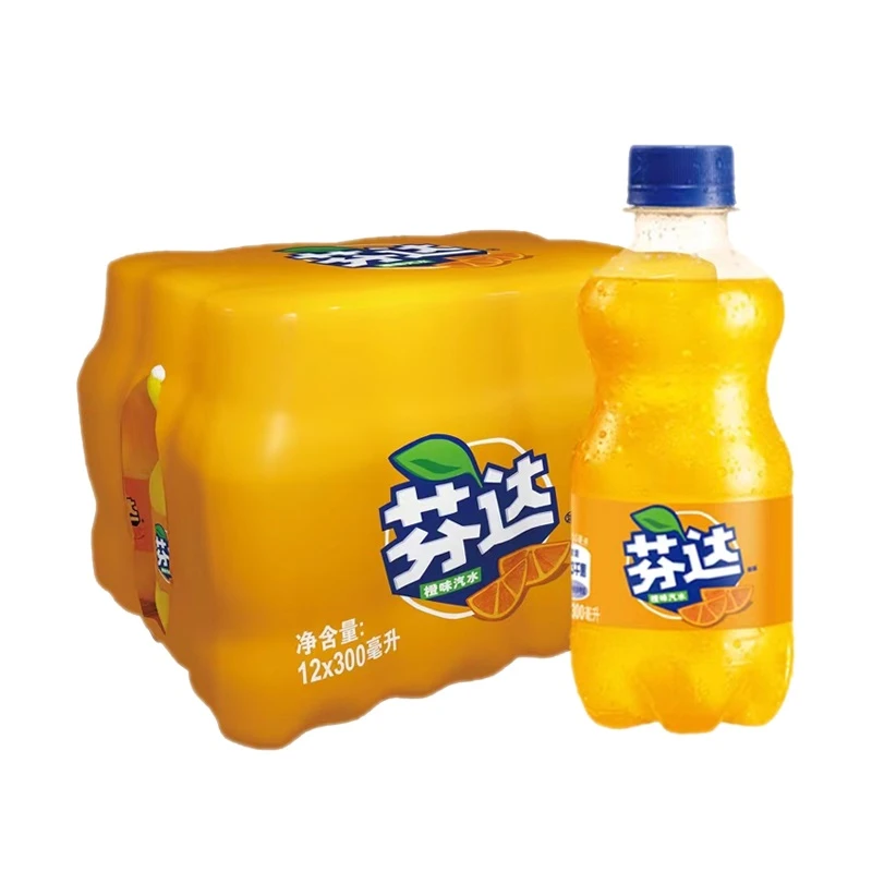 芬达橙味 300ML*6瓶橙汁畅饮汽水小瓶装迷你饮料整箱年货美味饮品