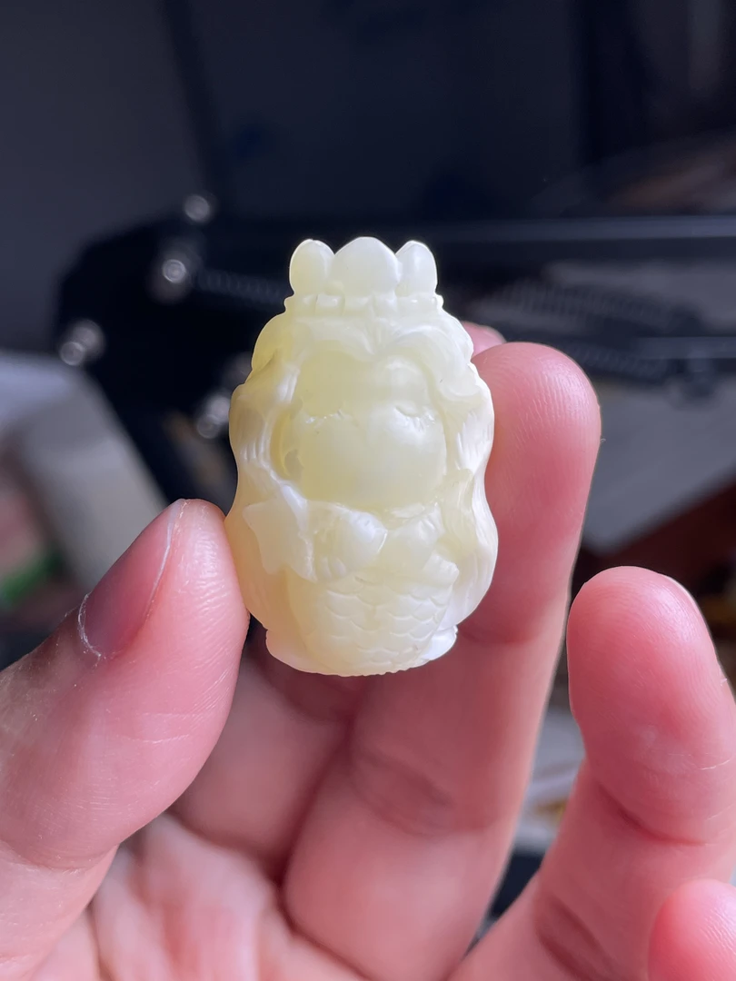 蜜蜡白蜜美人鱼蜡质细腻