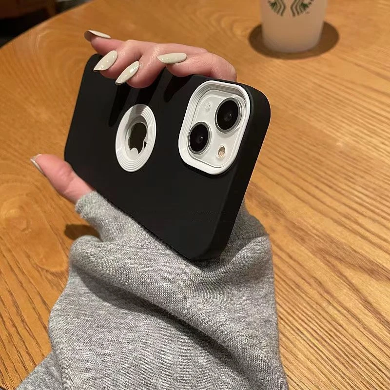 苹果ins简约镂空漏标13手机壳iPhone12promax液态硅胶11防摔XS/XR