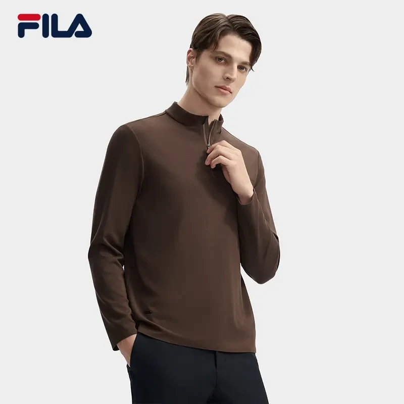 Fila/斐乐【黄景瑜同款】24男士潮流商务针织长袖上衣F11M442208F