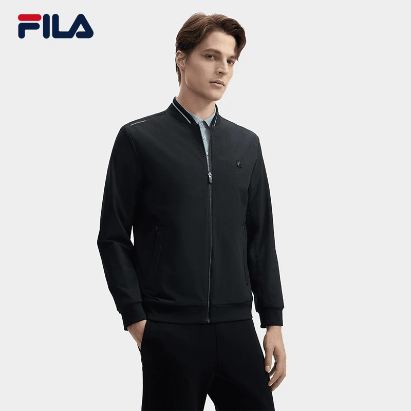 Fila/斐乐男装商务休闲外套2024秋季新款运动百搭上衣F11M443701F