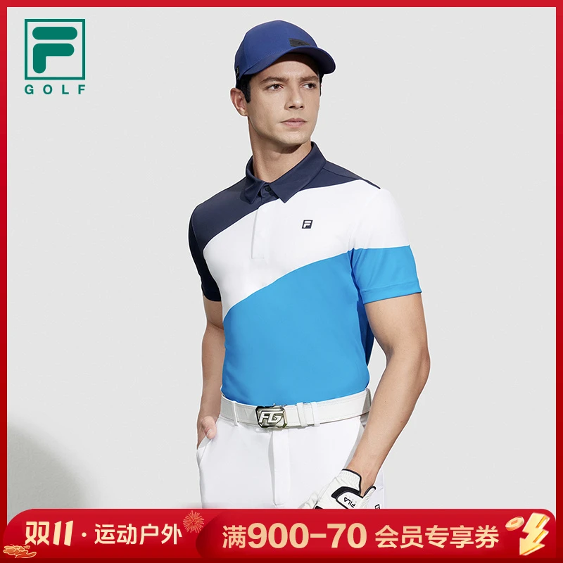Fila/斐乐男装夏季新款运动休闲透气针织短袖POLO衫 A11M425103F