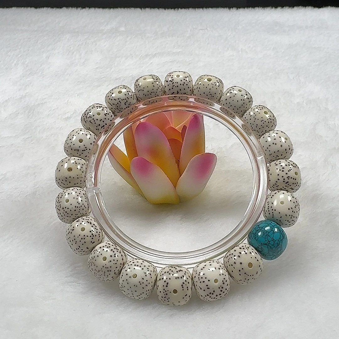 海南星月菩提原生态尺寸12*11mm老型正月佛珠手串高密高抛