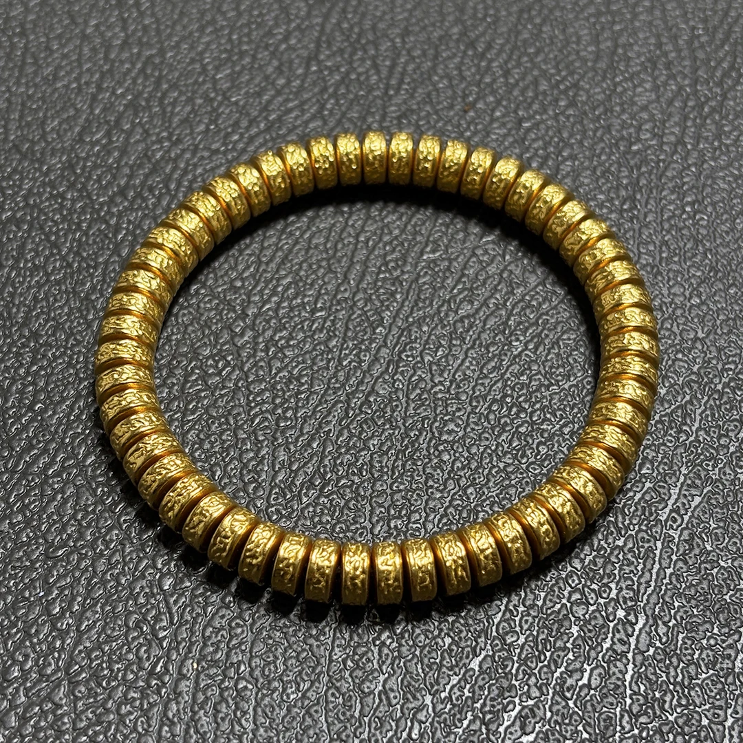 未开价以直播间为主--紫旭文玩足金999嘎片金嘎手串定制