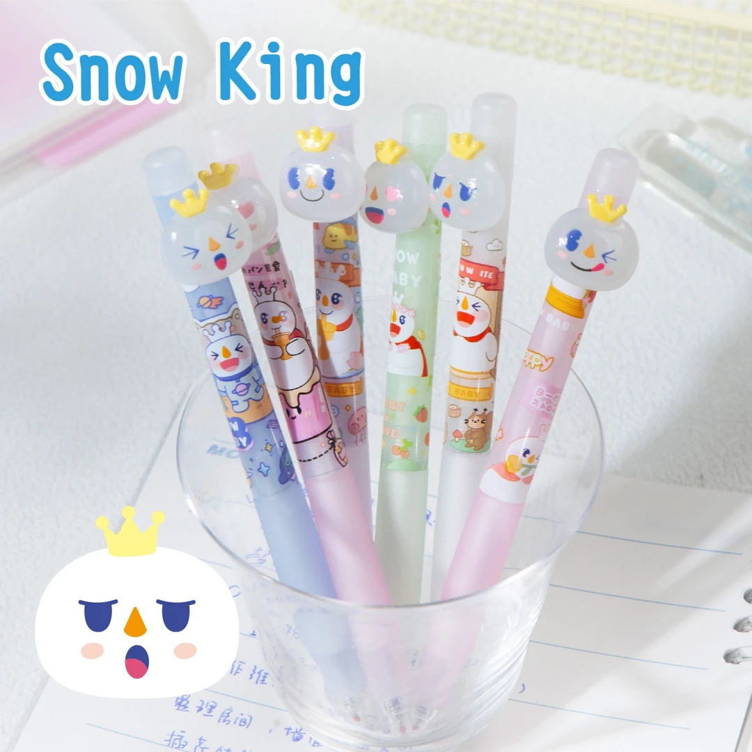 禾硕可擦笔高颜值小学生用热可擦蜜雪冰城中性笔晶蓝ST头热可擦笔
